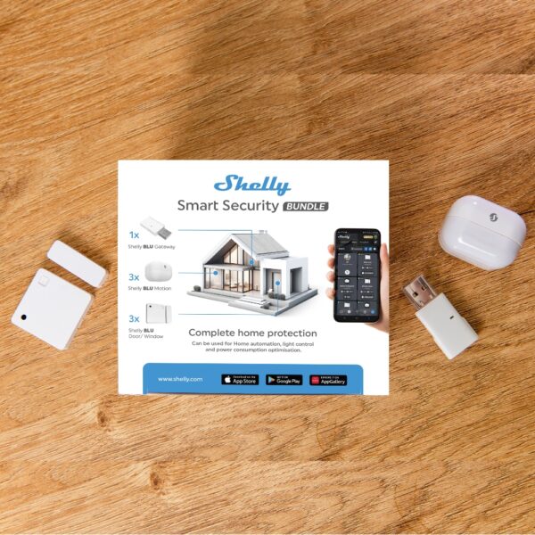 Shelly BLU akciós csomag ( 3 x BLU mozgásérzékelő + 3 x BLU ajtó-ablaknyitás érzékelő + 1 x BLU gateway)