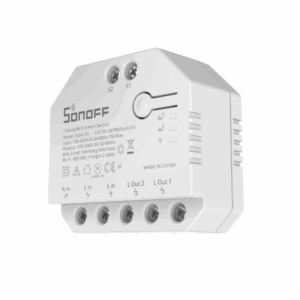 Sonoff Dual (R3) WiFi-s okosrelé, két áramkörös, fogyasztásméréssel, redőnyvezérléssel (15A)