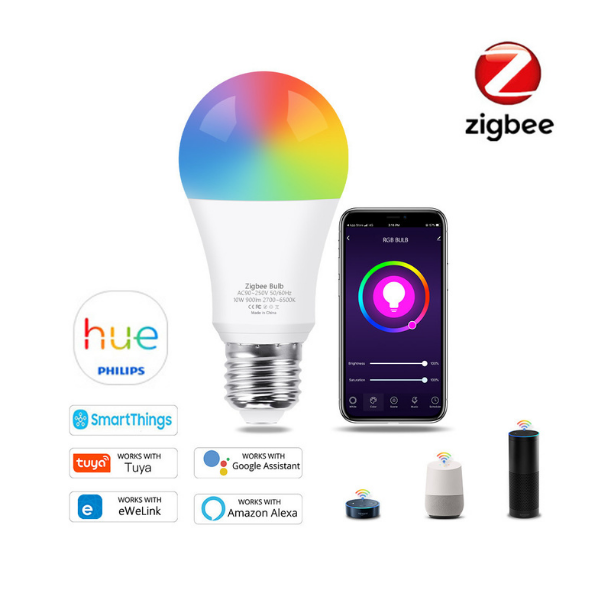 SmartWise Zigbee RGBW okosizzó fényerő-szabályozható fehér + színes (E27)