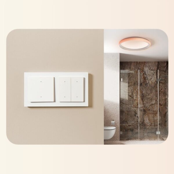 Aqara H2 villanykapcsoló EU két áramkörös, négy gombos okos Zigbee + Thread villanykapcsoló