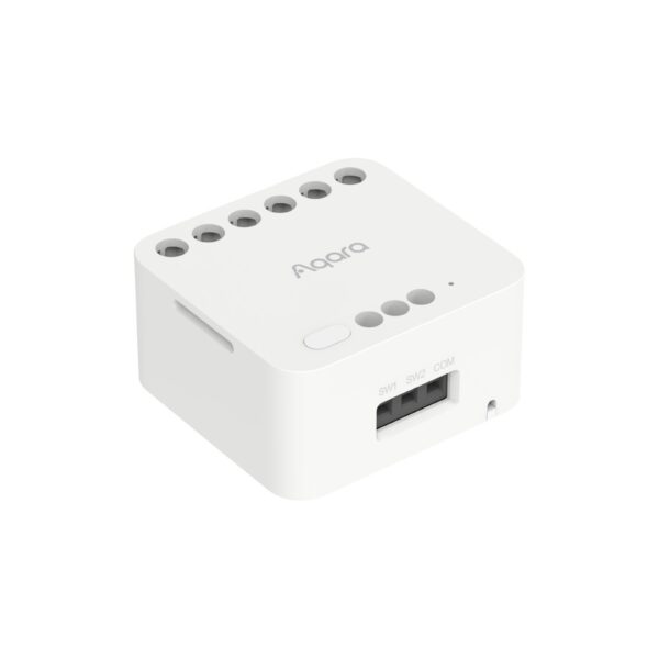 Aqara T2 mini 2 áramkörös relémodul, fogyasztásméréssel, motoros redőnyvezérléshez (Zigbee)