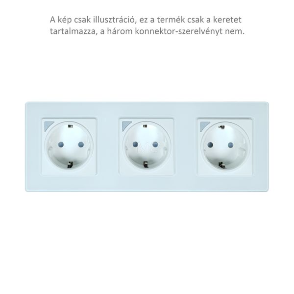 SmartWise 3-as sorolókeret, üveg előlapos (fehér), S1W konnektorhoz