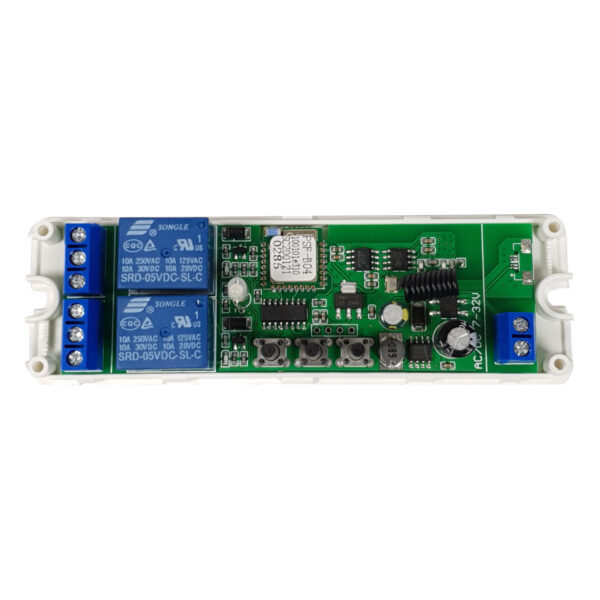 SmartWise 7V-32V két áramkörös, WiFi+RF NO/NC okosrelé, védőtokban