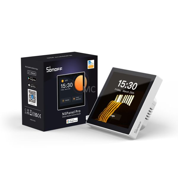 Sonoff NSPanel Pro érintőképernyős vezérlőpanel, Zigbee és Bluetooth gateway, fehér