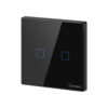 Sonoff TX T3EU2C WiFi+RF, érintős 2 gombos csillárkapcsoló (fekete)