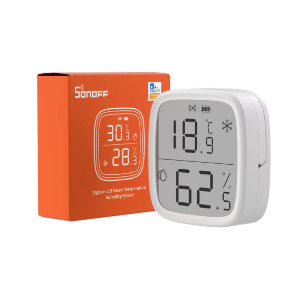 Sonoff SNZB-02D vezetéknélküli Zigbee hőmérő és páratartalom érzékelő LCD kijelzővel
