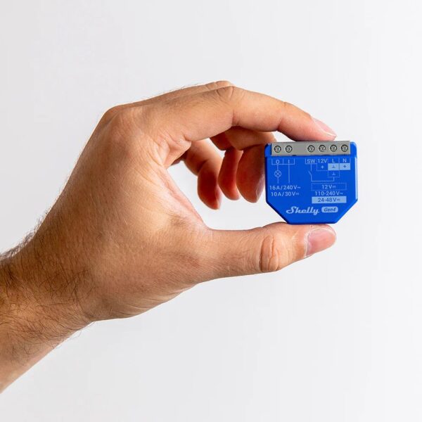 Shelly 1 Gen4 egy áramkörös Wi-Fi + Bluetooth / Zigbee 3.0 multi-protokoll okosrelé, Matter kompatibilis (16A)