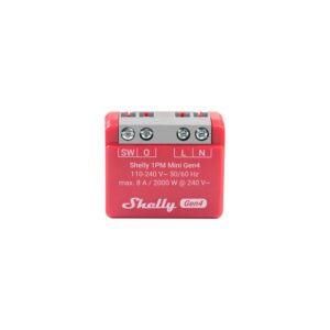 Shelly 1PM Mini Gen4 egy áramkörös Wi-Fi + Bluetooth / Zigbee 3.0 multi-protokoll okosrelé, Matter kompatibilis (8A)