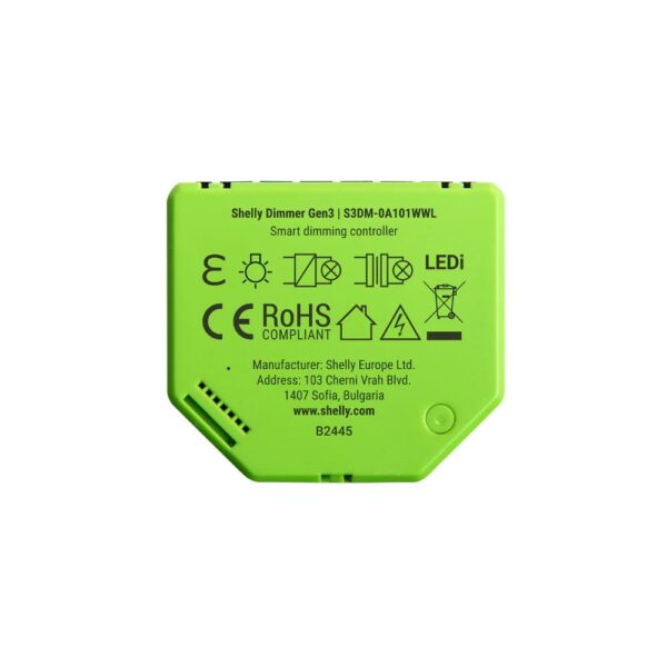 Shelly Dimmer Gen3 Wi-Fi + Bluetooth okos fényerőszabályzó / dimmer relémodul