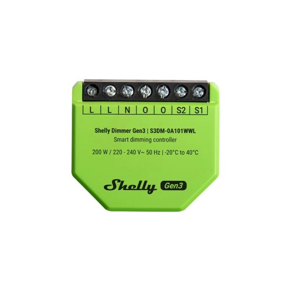 Shelly Dimmer Gen3 Wi-Fi + Bluetooth okos fényerőszabályzó / dimmer relémodul