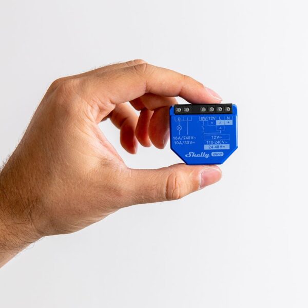 Shelly 1 Gen3 egy áramkörös Wi-Fi + Bluetooth okosrelé