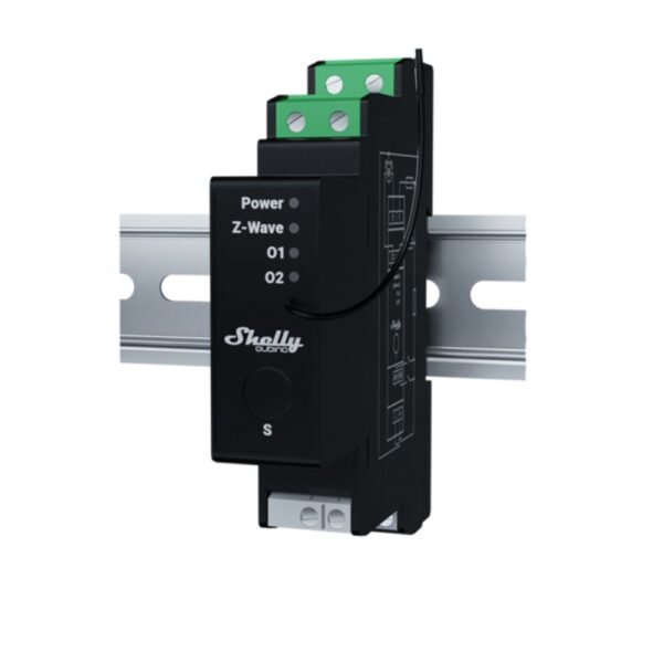 Shelly-Z-Wave-PRO-shutter_1-1720283338861 Shelly Wave Pro Shutter DIN-sínre illeszthető, redőny és árnyékoló vezérlő modul, Z-Wave protokoll kompatibilis