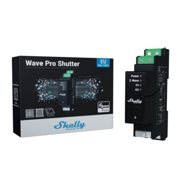 Shelly-Z-Wave-PRO-shutter_4-1720283339035 Shelly Wave Pro Shutter DIN-sínre illeszthető, redőny és árnyékoló vezérlő modul, Z-Wave protokoll kompatibilis