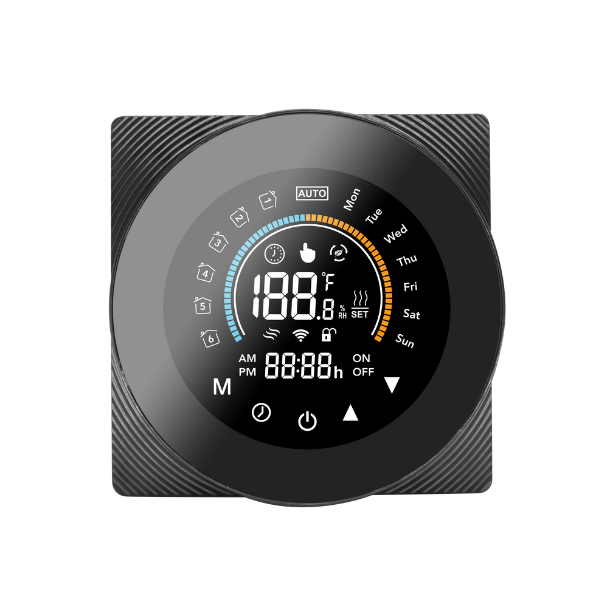 SmartWise WiFi-s termosztát COLOR, 'C' típus (feszültségmentes kapcs.), színes kijelzővel, fekete