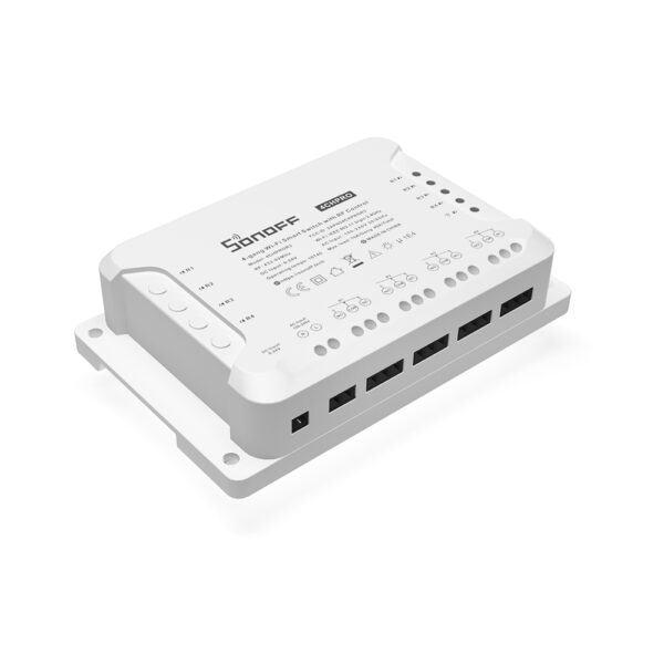 Sonoff 4CH PRO (R3) WiFi+RF (NO/NC) okosrelé, négy áramkörös, impulzuskapcsolással