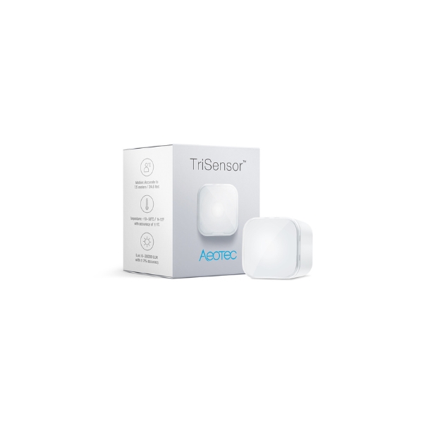Aeotec TriSensor (3-in-1: mozgásérzékelő, hőmérő, fényintenzitás szensor), Z-Wave protokollal (ZWA005)