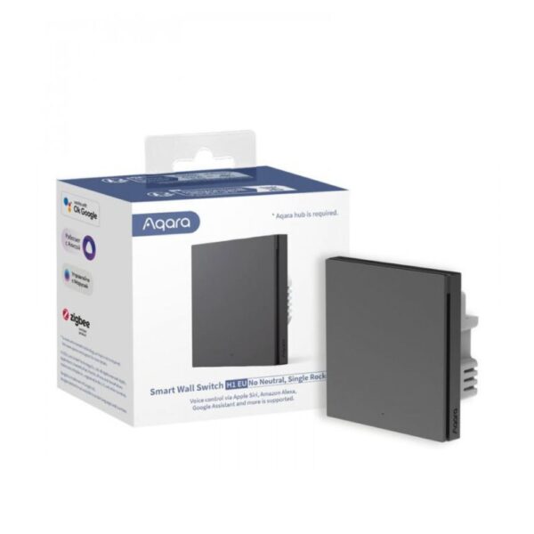AQARA H1 1 gombos Zigbee 3.0 okos villanykapcsoló (fázis+nulla), szürke
