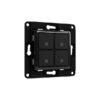Shelly Wall Switch fali villanykapcsoló, 4 gombos fekete