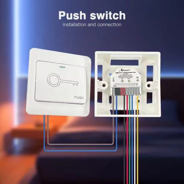 Gledopto GL-C-301P Ultra Mini Zigbee Pro+ 5-in-1-ben okos LED vezérlés, Zigbee+2.4GHz RF, kapcsolóbemenettel