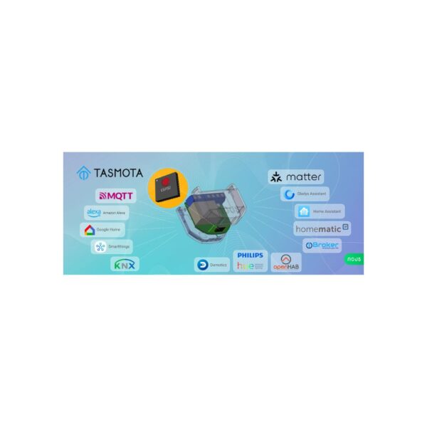 Nous B1T okos Wi-Fi-s 1 áramkörös mini kapcsolórelé modul (Tasmota firmware, Matter kompatibilis)