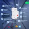 Nous D1Z DIN-sín kompatibilis Tuya Zigbee relémodul 16A