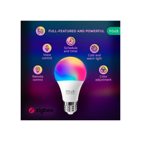 Nous P3Z okos Tuya Zigbee RGB izzó (E27 foglalat) 2 db-os csomag