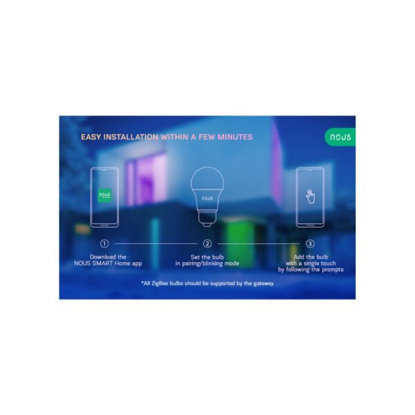 Nous P3Z okos Tuya Zigbee RGB izzó (E27 foglalat) 2 db-os csomag