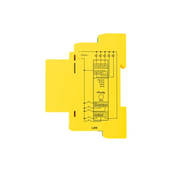 Shelly Pro RGBWW PM okos Wi-Fi + Ethernet RGBWW LED vezérlő, DIN-sínre