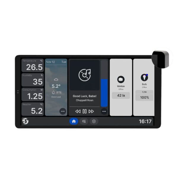 Shelly Wall Display X2 Wi-Fi+Bluetooth villanykapcsoló + nagy színes érintőképernyős vezérlőpanel (fehér)