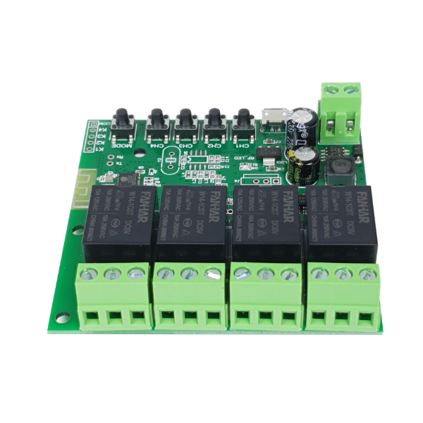 SmartWise 5V-32V négy áramkörös, WiFi-s NO/NC okosrelé