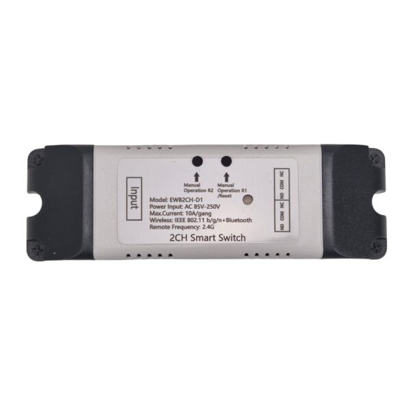 SmartWise 85V-250V AC két áramkörös, Wi-Fi+Bluetooth NO/NC okosrelé