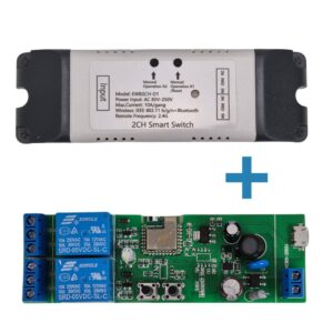 SmartWise 85V-250V AC két áramkörös, Wi-Fi+Bluetooth NO/NC okosrelé