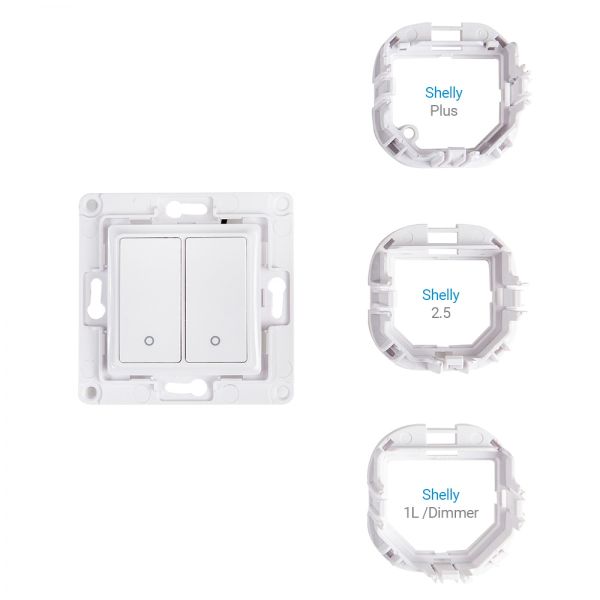 Shelly Wall Switch fali villanykapcsoló, 2 gombos fehér