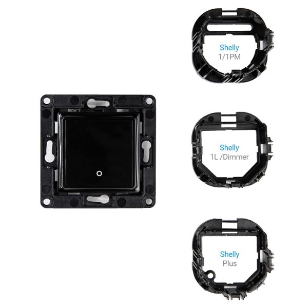 Shelly Wall Switch fali villanykapcsoló, 1 gombos fekete