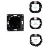 Shelly Wall Switch fali villanykapcsoló, 2 gombos fekete