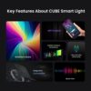 YEELIGHT Cube Smart Lamp - MATRIX Extension - RGB LED asztali gamer lámpa / dekorációs lámpa - LED kiegészítő (YLFWD-0007)